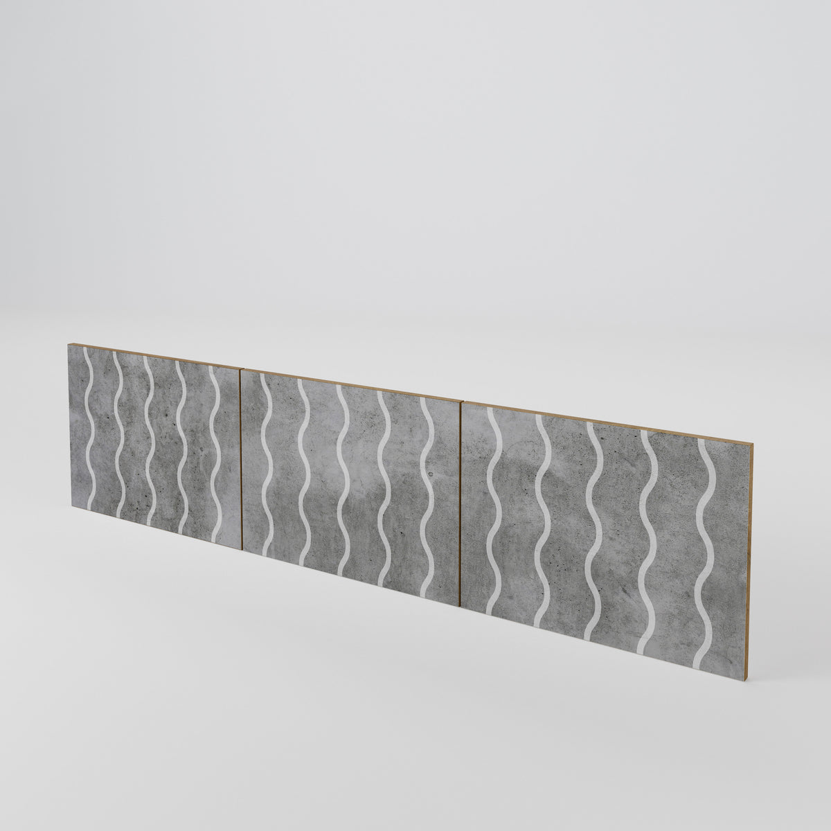 WAVES OF CONCRETE 3-Piece TV Cabinet Door Set