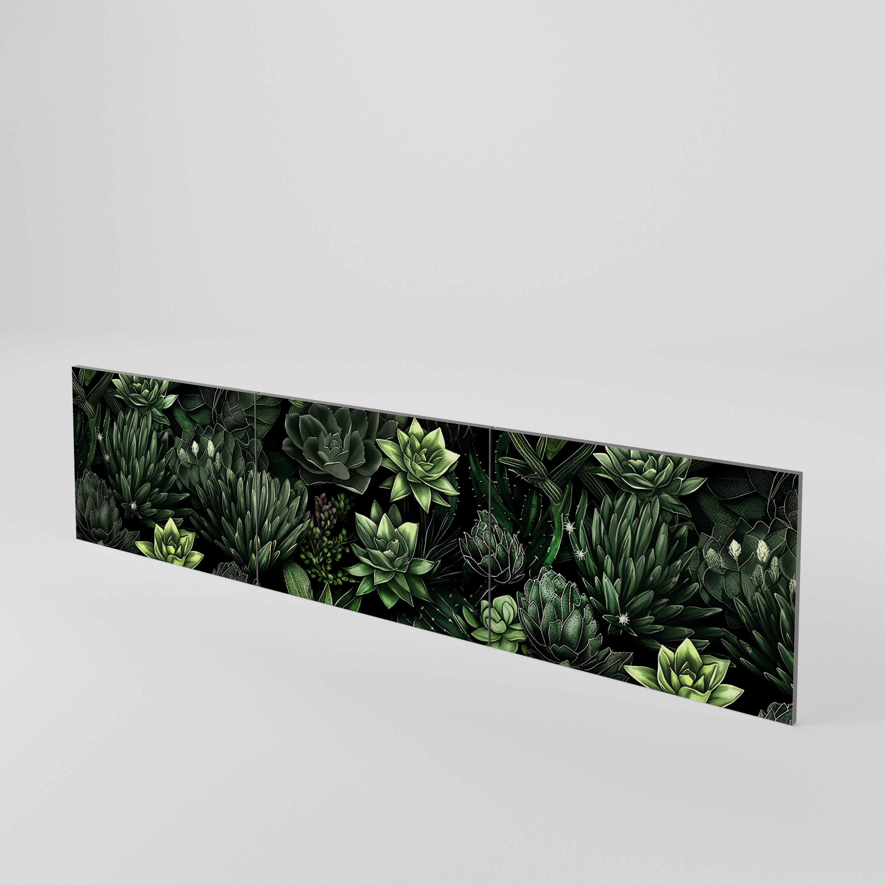 SUCCULENT JUNGLE 3-Piece TV Cabinet Door Set
