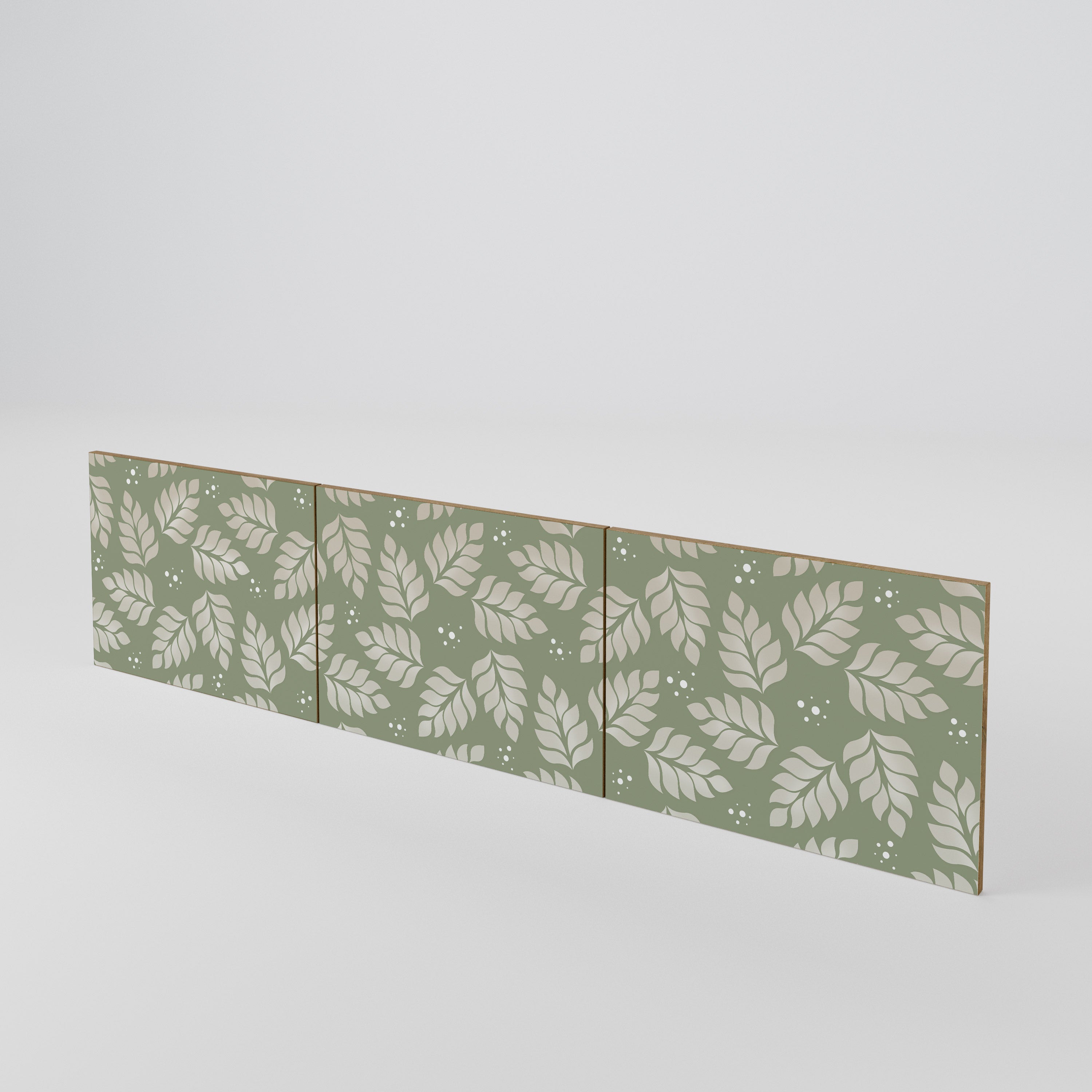 LEAVES ON GREEN 3-Piece TV Cabinet Door Set