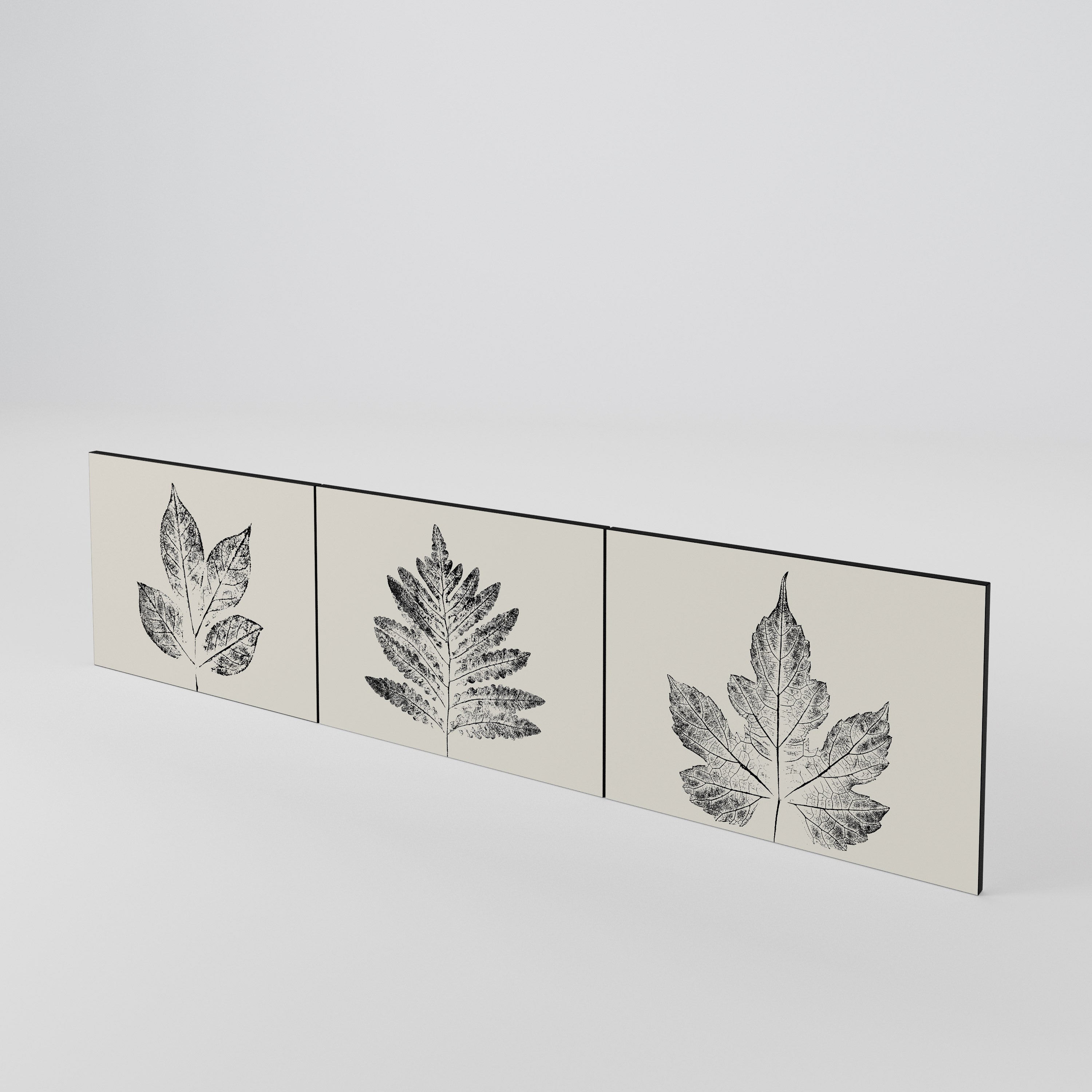 LEAFY STAMPS 3-Piece TV Cabinet Door Set