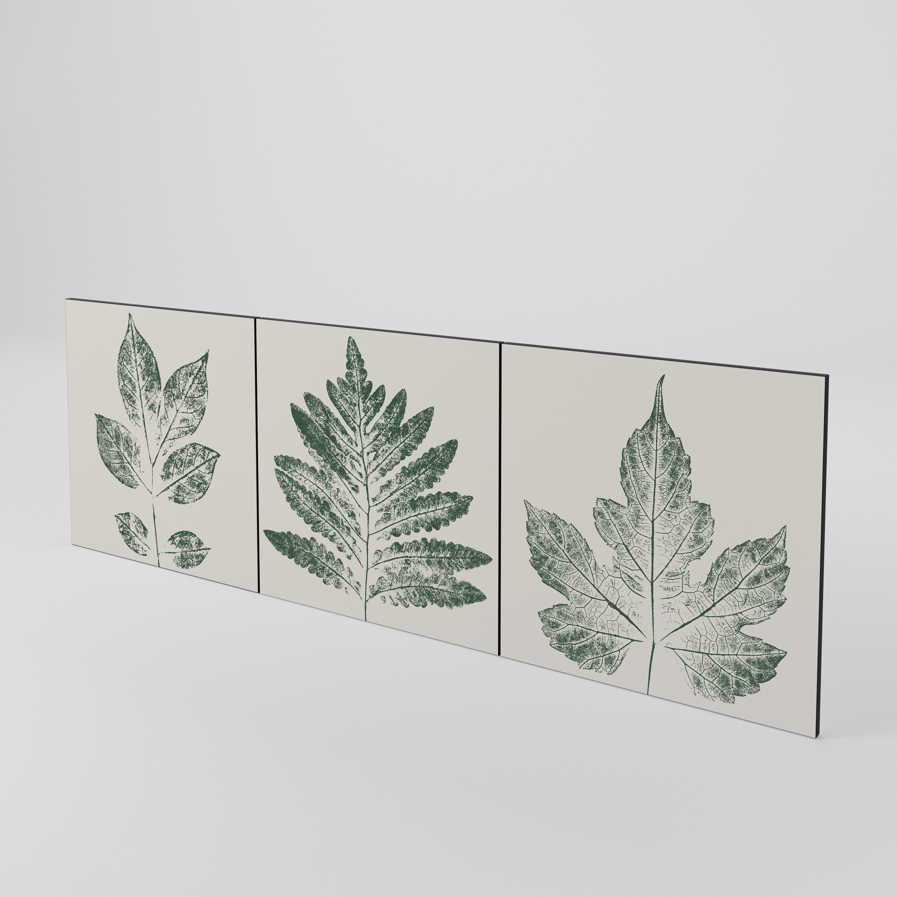 GREEN LEAFY STAMPS 3-Piece Sideboard Door Set