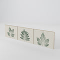 GREEN LEAFY STAMPS 3-Piece TV Cabinet Door Set