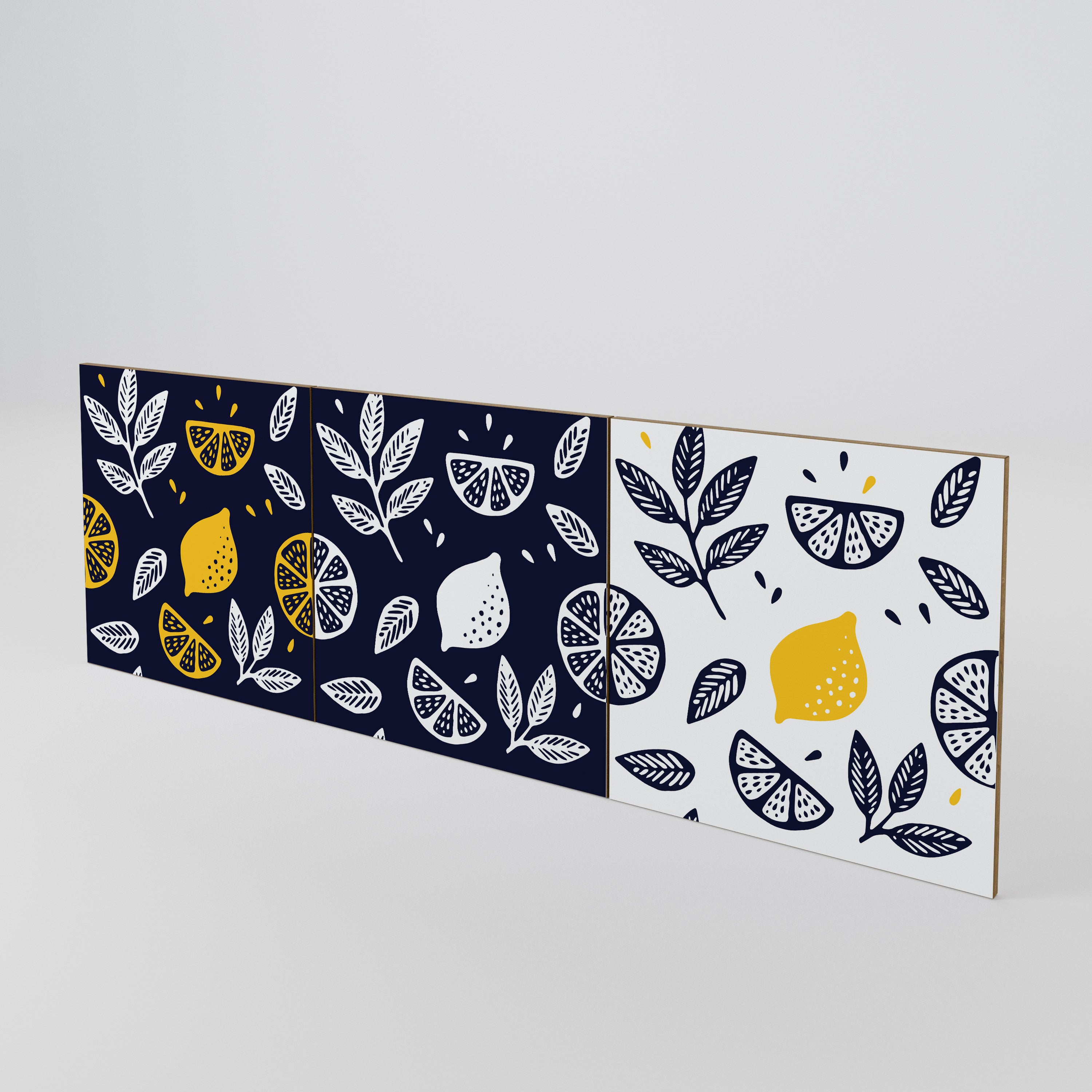 CITRUS BLACK AND WHITE 3-Piece Sideboard Door Set