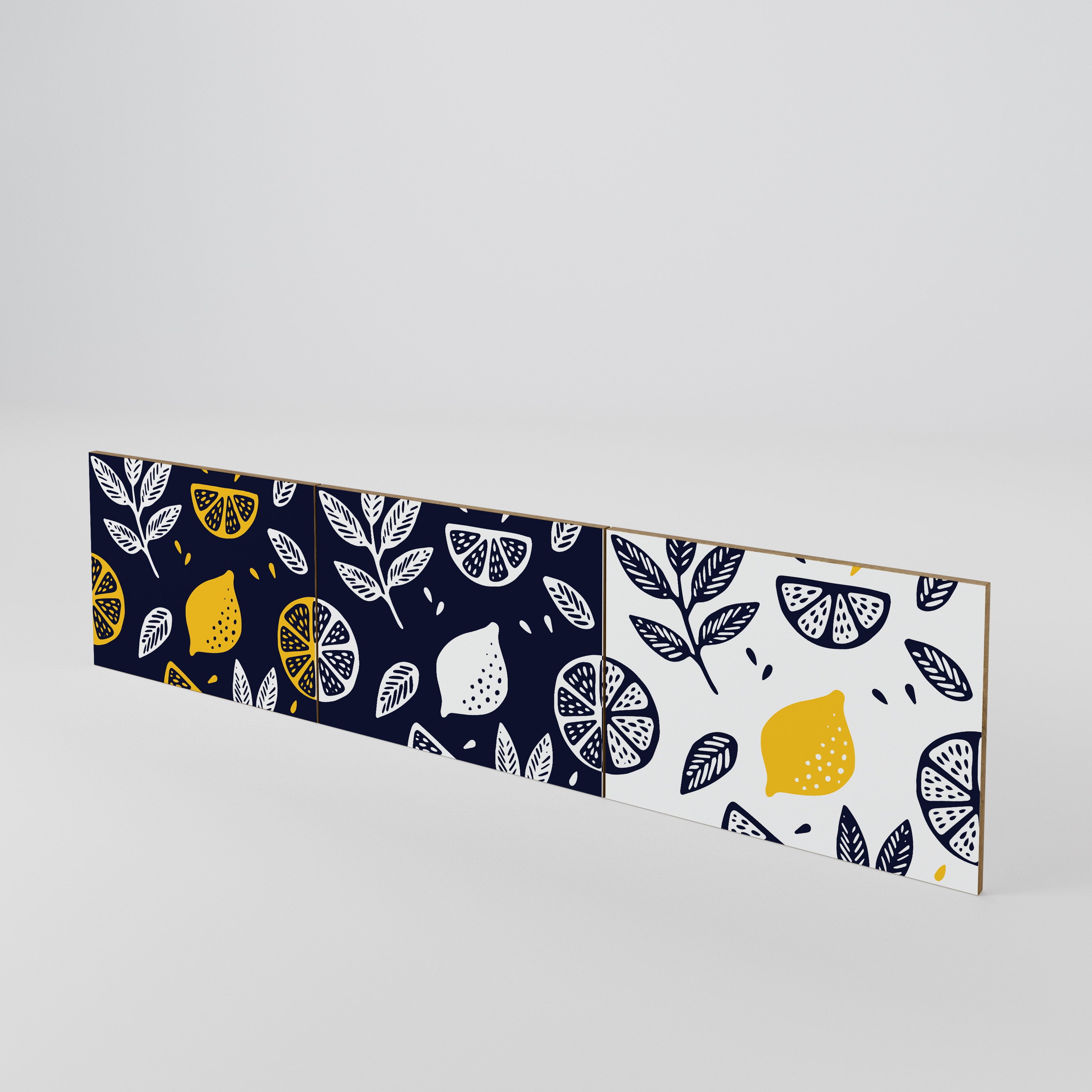 CITRUS BLACK AND WHITE 3-Piece TV Cabinet Door Set