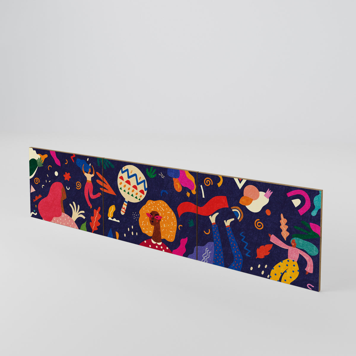 FESTIVE PLEASURES 3-Piece TV Cabinet Door Set