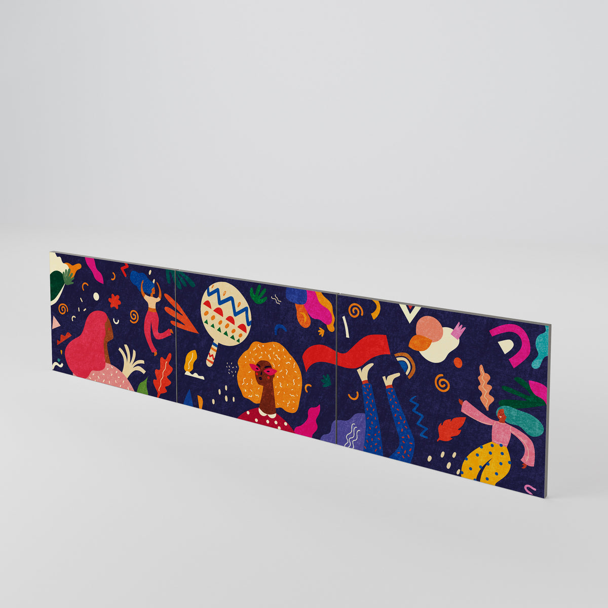 FESTIVE PLEASURES 3-Piece TV Cabinet Door Set