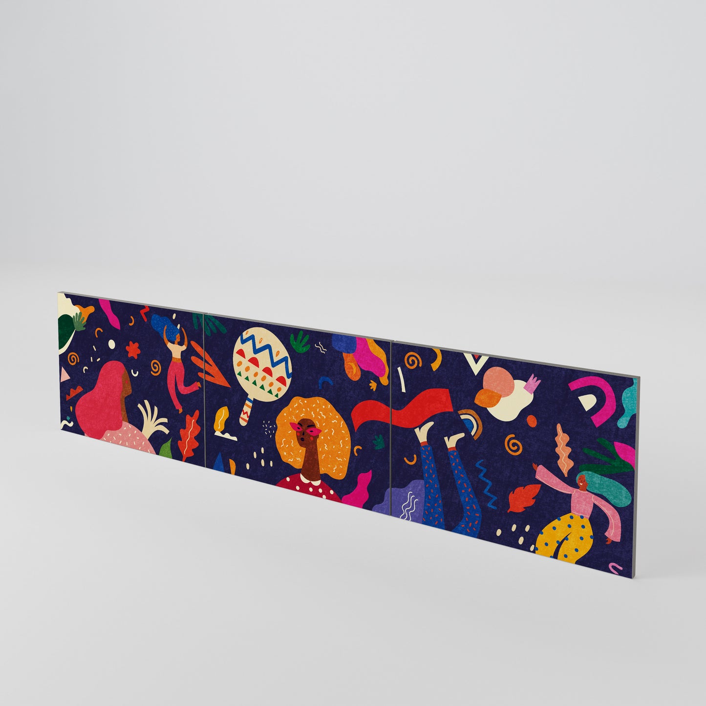 FESTIVE PLEASURES 3-Piece TV Cabinet Door Set