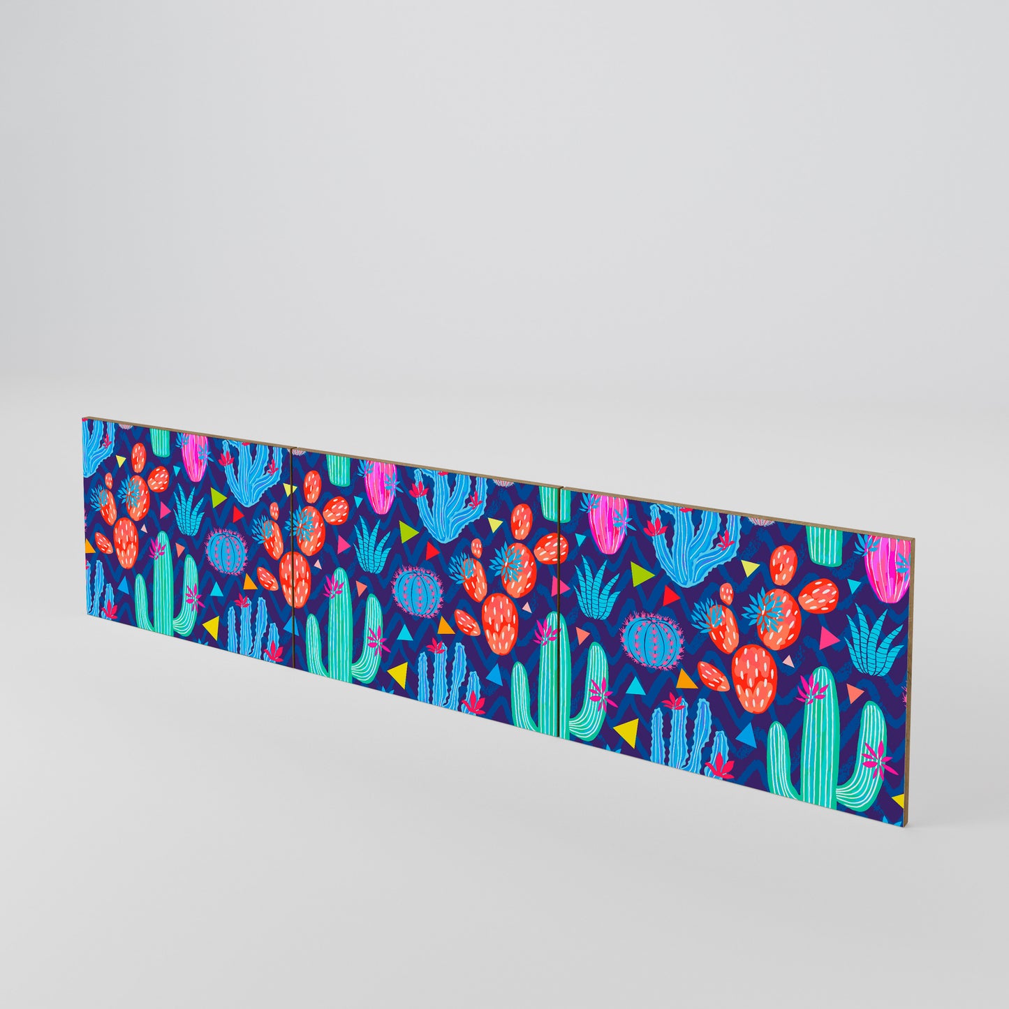 CACTUS VIBES 3-Piece TV Cabinet Door Set