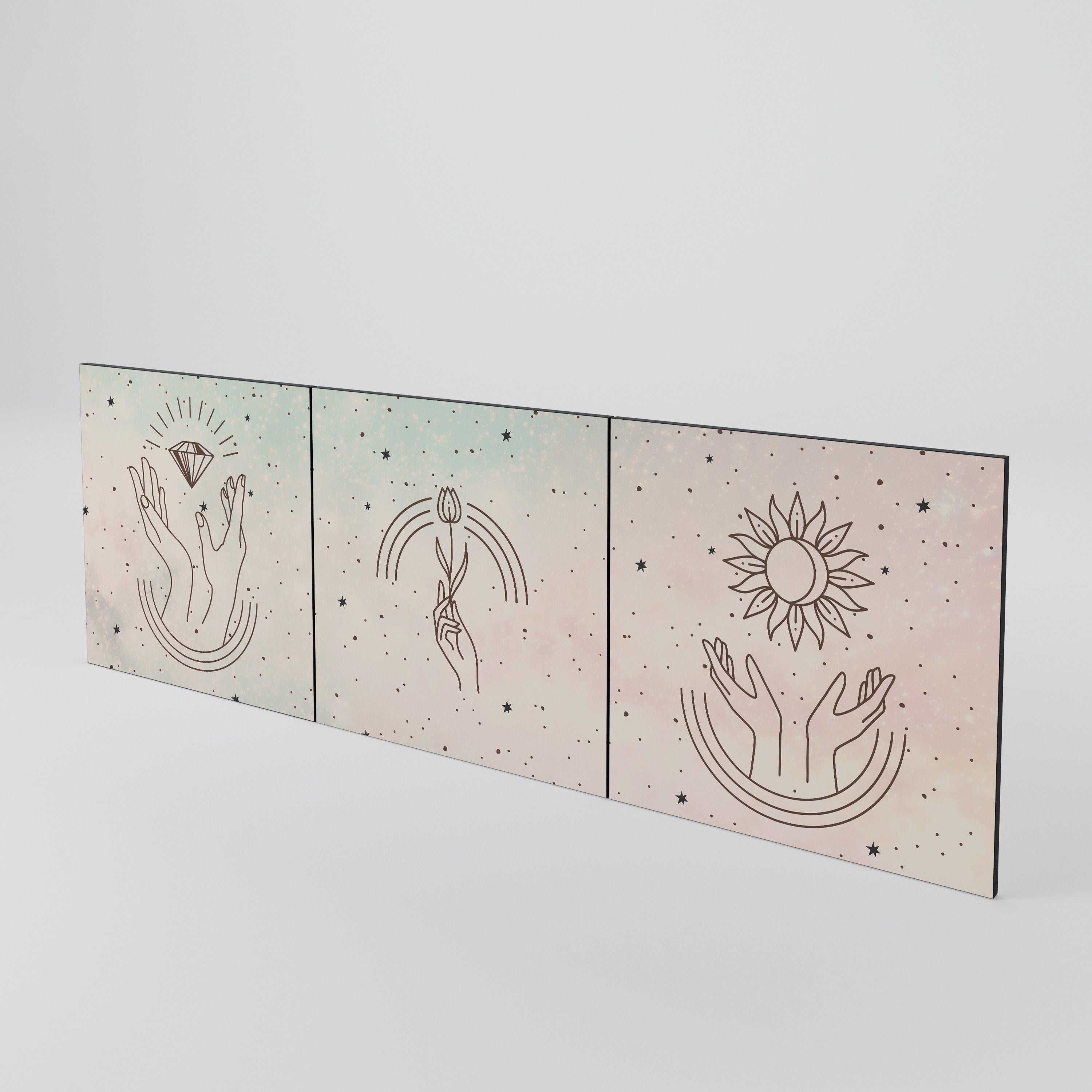 DELICATE BEAUTY 3-Piece Sideboard Door Set