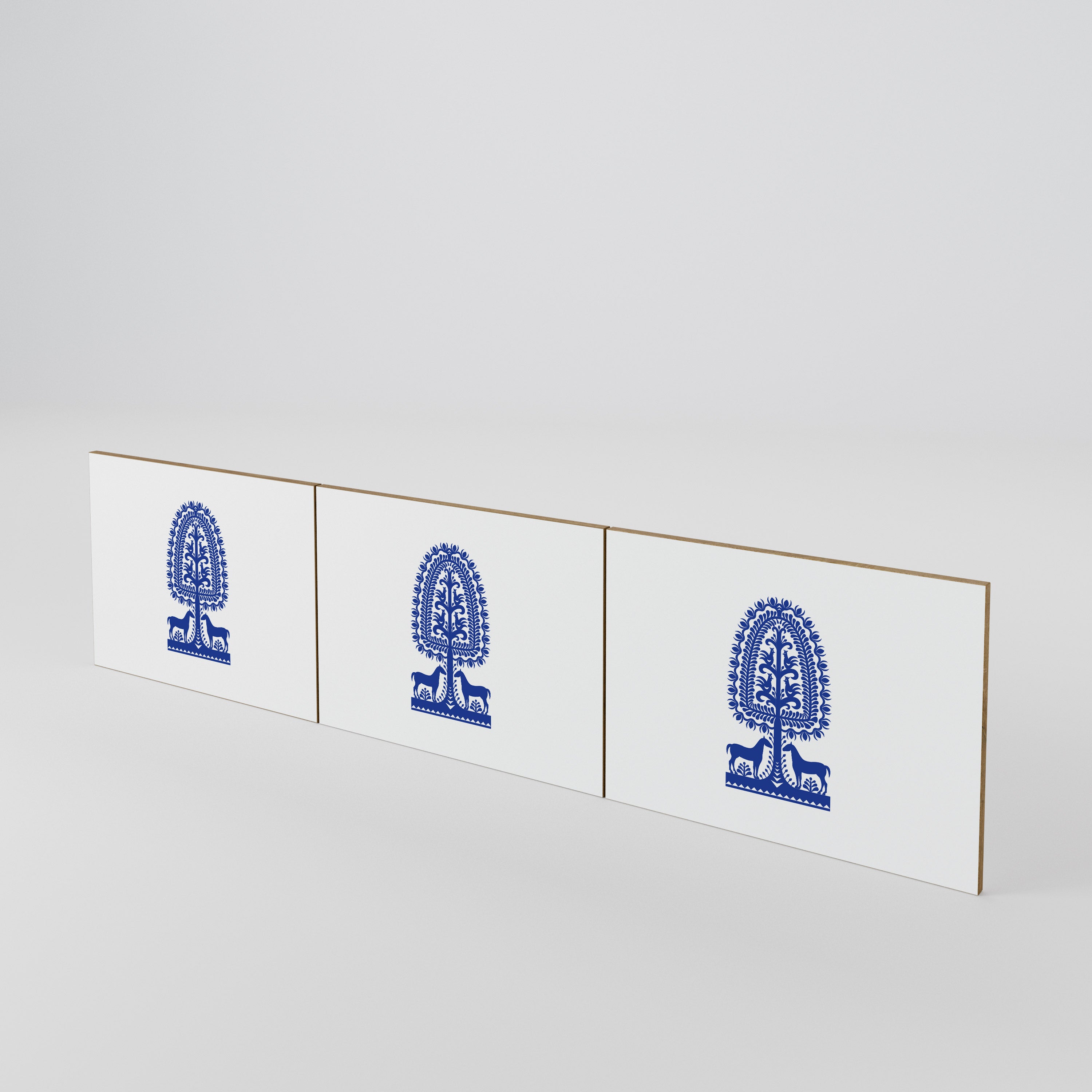 POLISH FOLK ART 3-Piece TV Cabinet Door Set