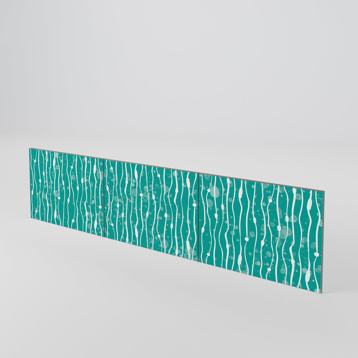 TURQUOISE RAIN 3-Piece TV Cabinet Door Set