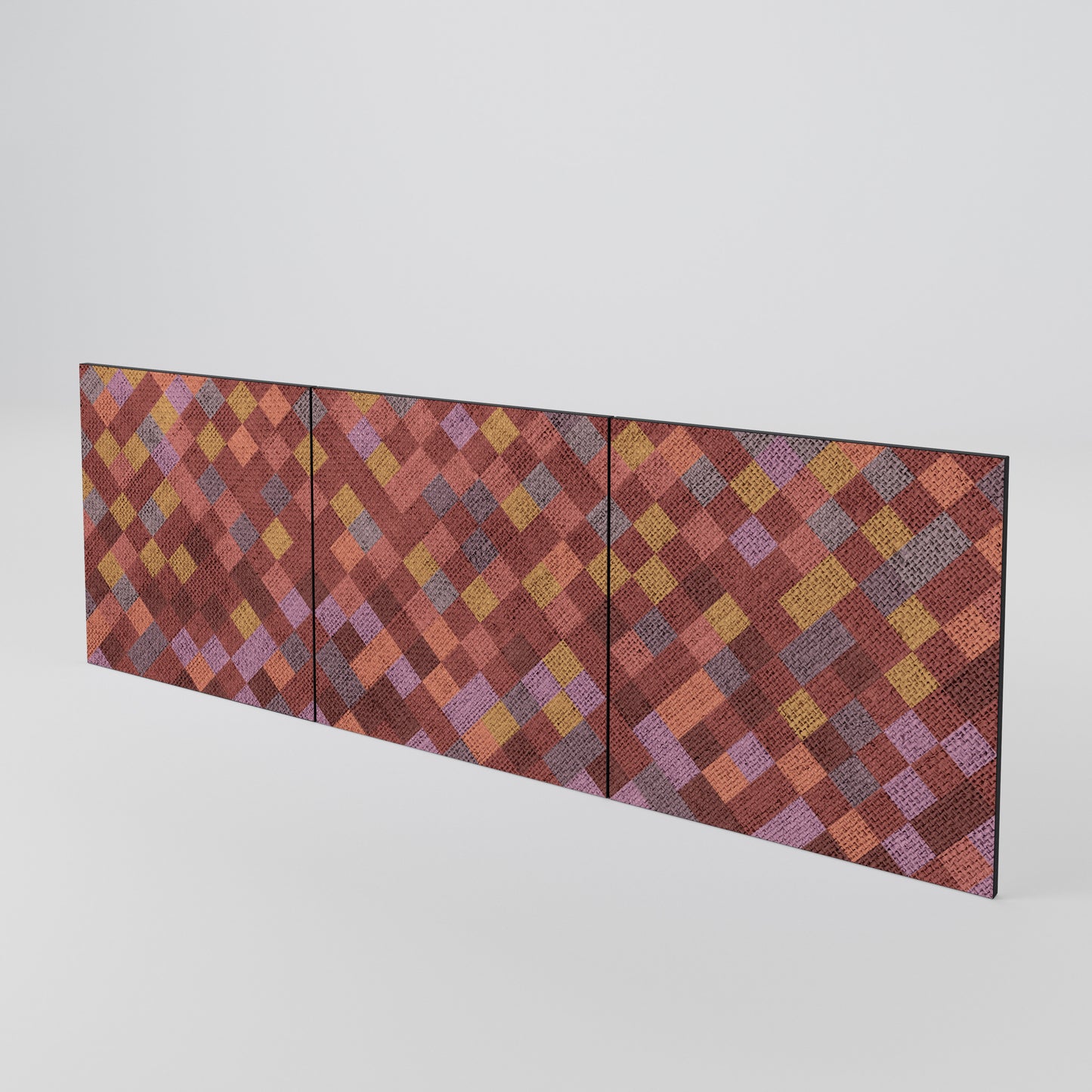 PAINTED SQUARES 3-Piece Sideboard Door Set