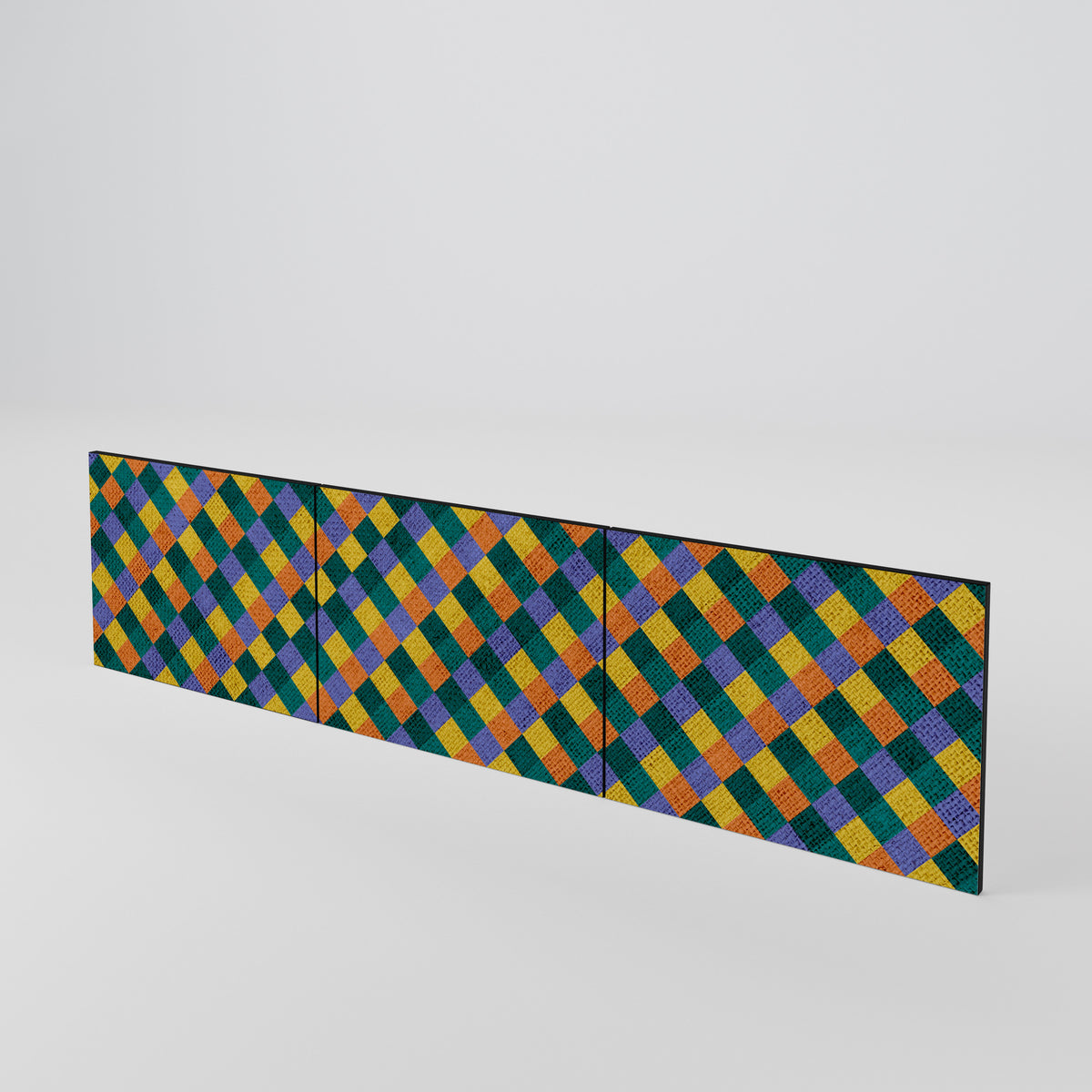 PAINTED SQUARES MIX 3-Piece TV Cabinet Door Set