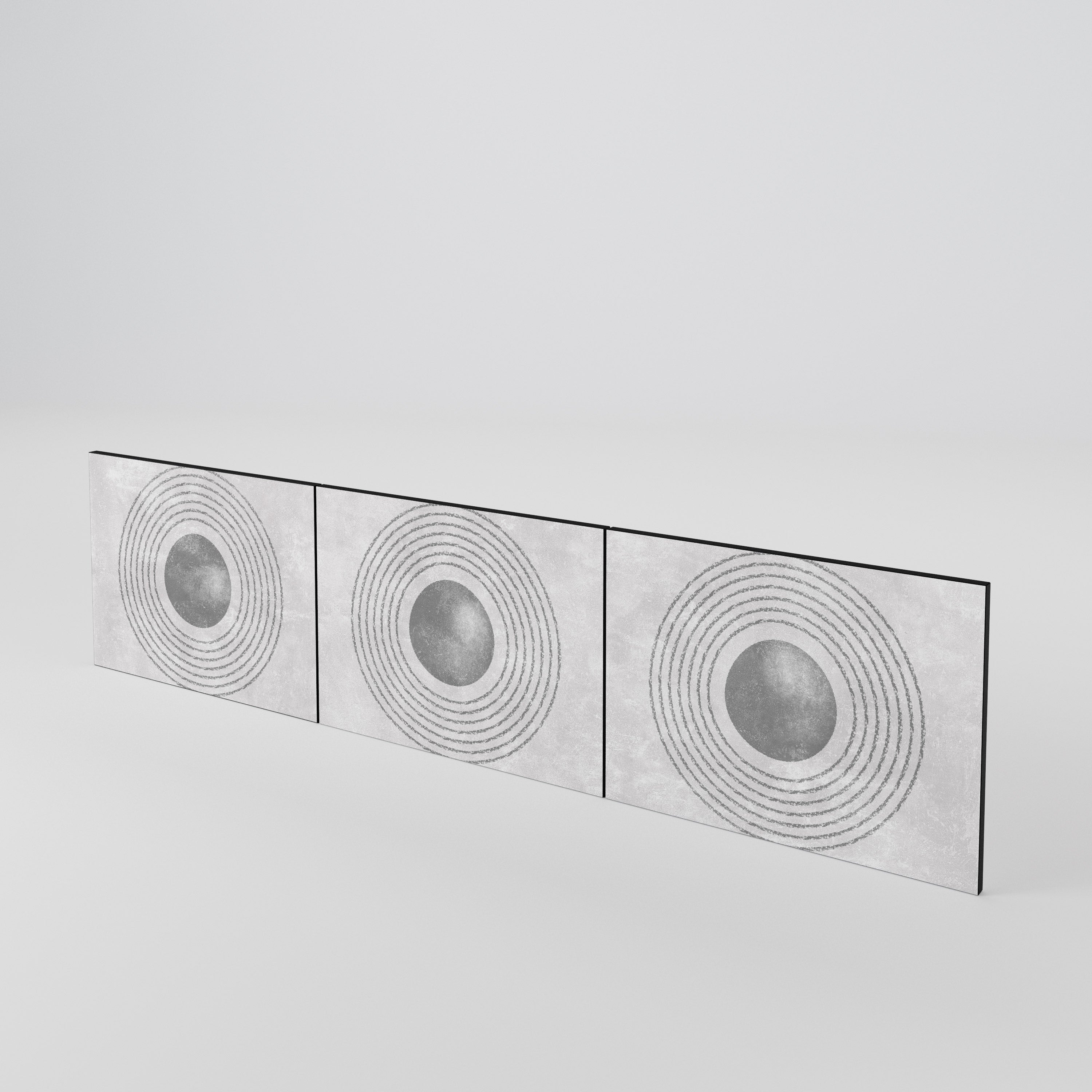 SOLID CIRCLES 3-Piece TV Cabinet Door Set