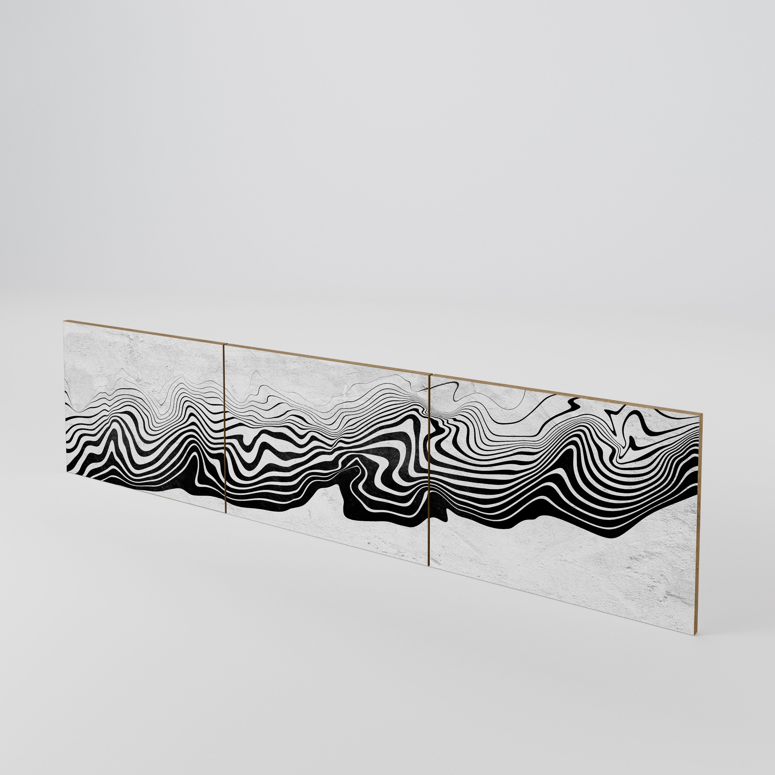 MONOCHROME MIRAGE 3-Piece TV Cabinet Door Set