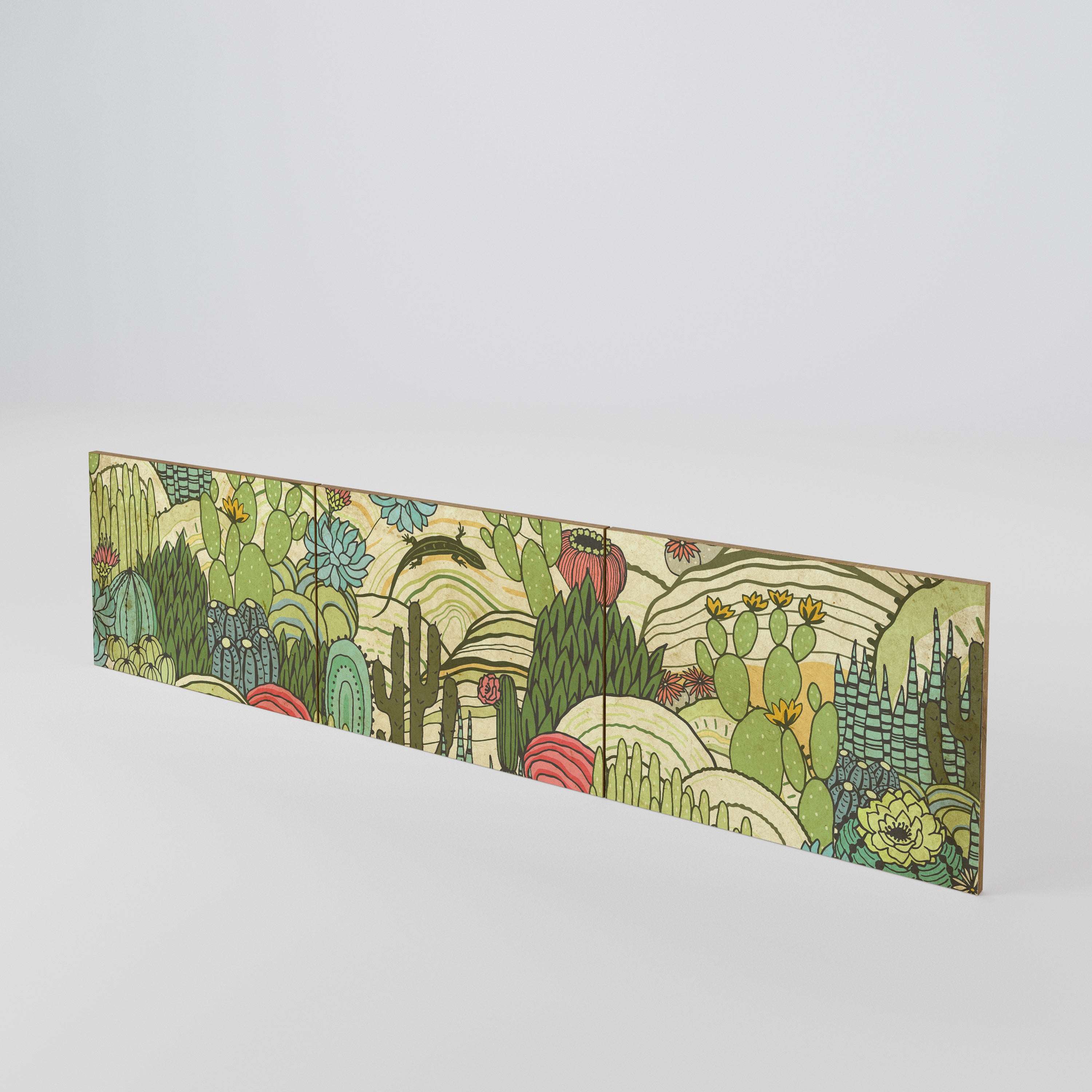 SUCCULENTS KALEIDOSCOPE 3-Piece TV Cabinet Door Set