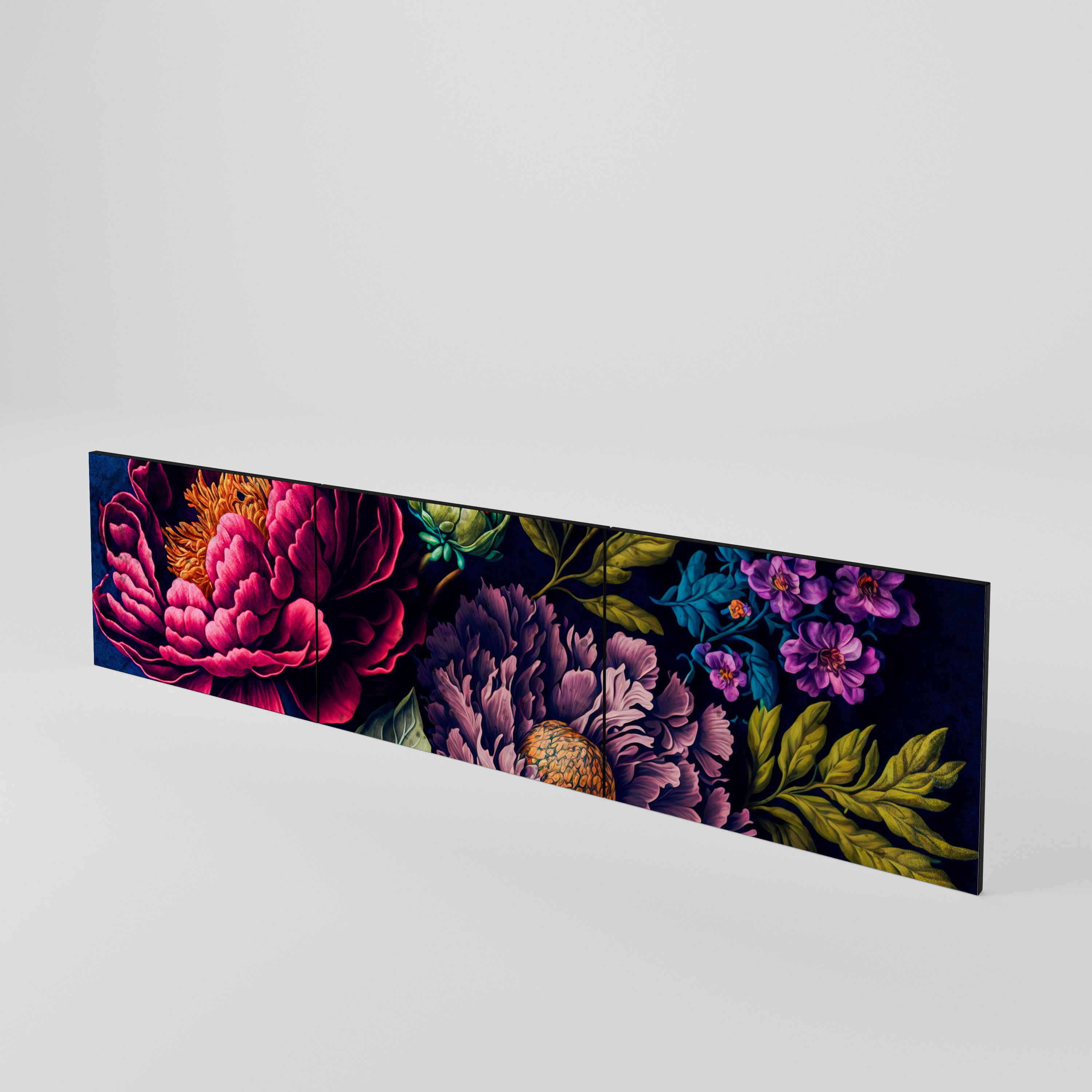 BLOOMING ELEGANCE 3-Piece TV Cabinet Door Set