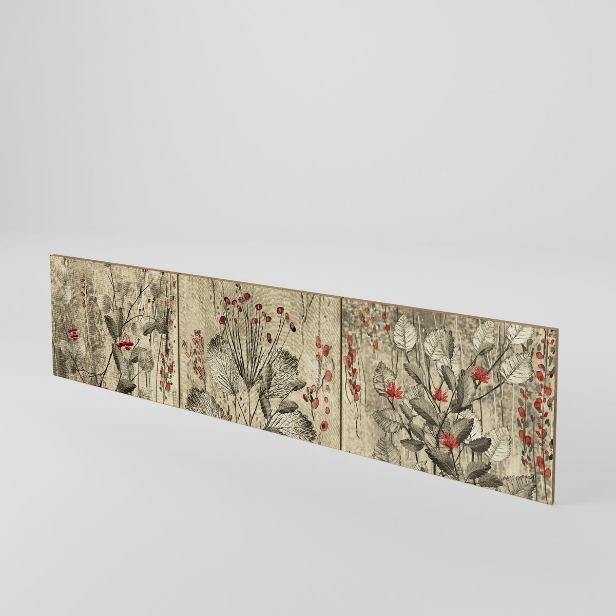 HERBAL GRACE 3-Piece TV Cabinet Door Set