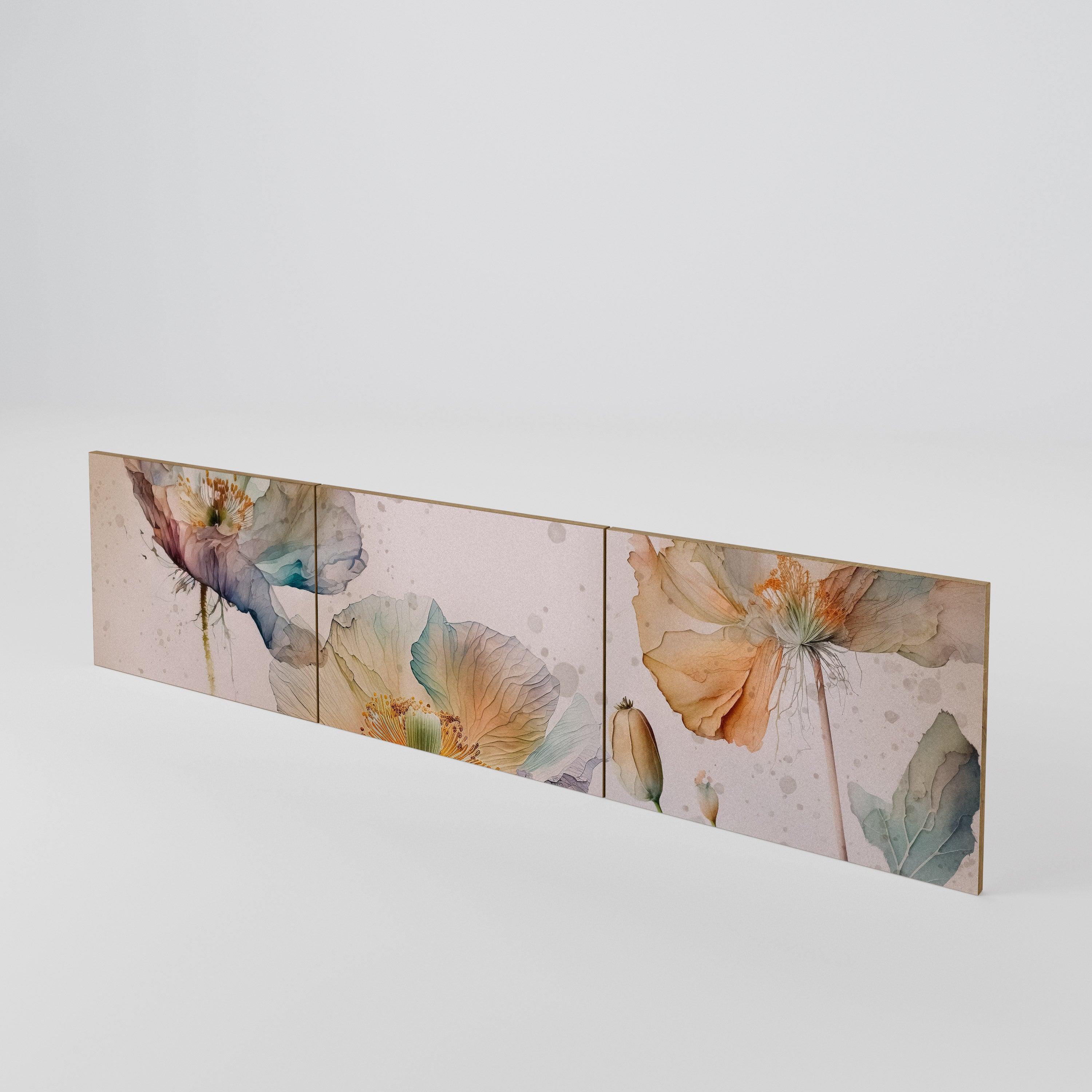 SOFTEN POPPY 3-Piece TV Cabinet Door Set