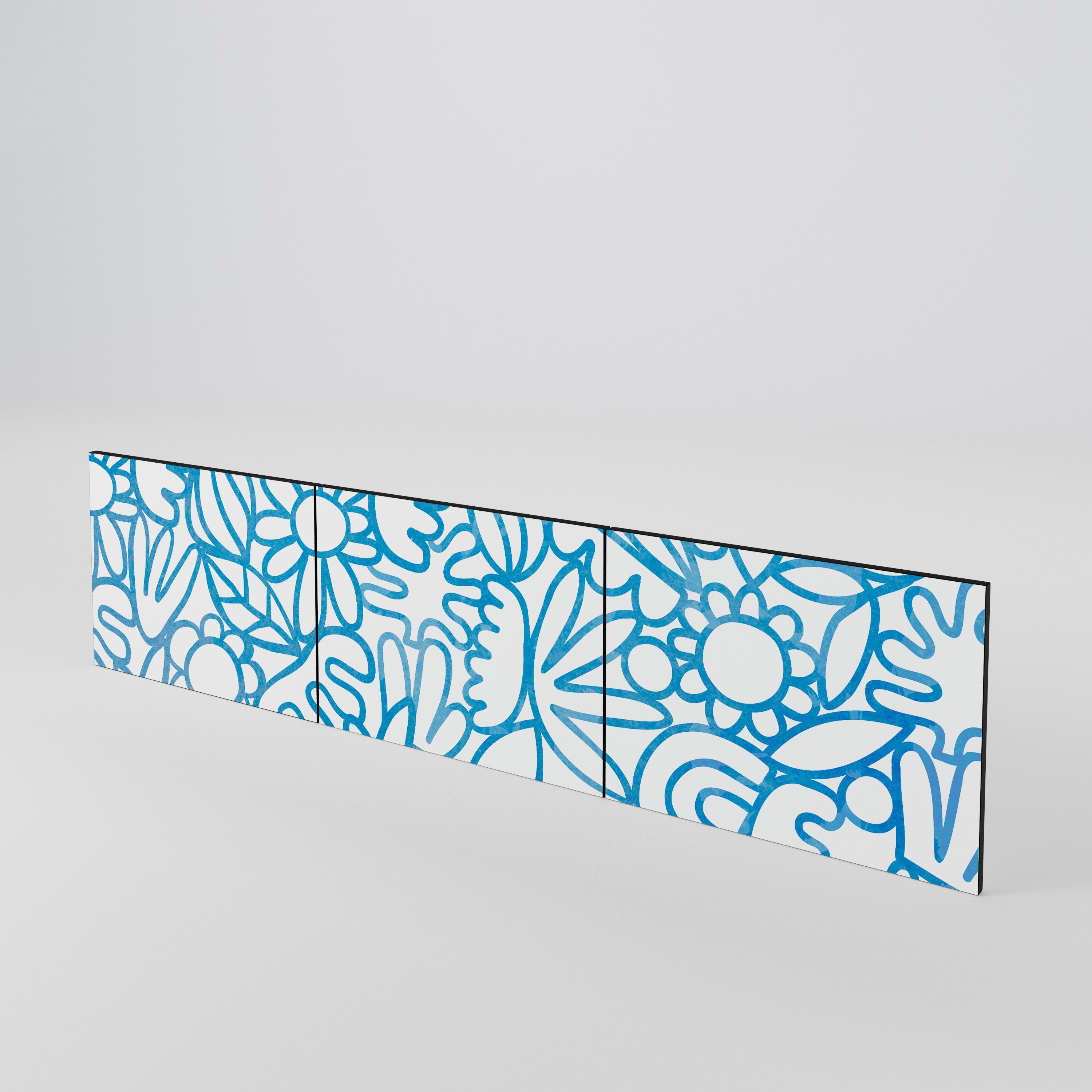 BLOOMY MORNING 3-Piece TV Cabinet Door Set