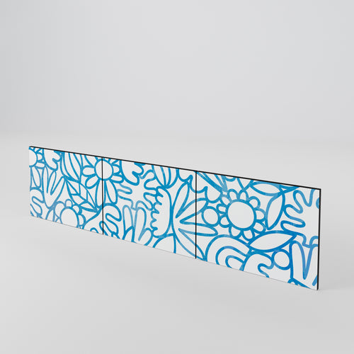 BLOOMY MORNING 3-Piece TV Cabinet Door Set