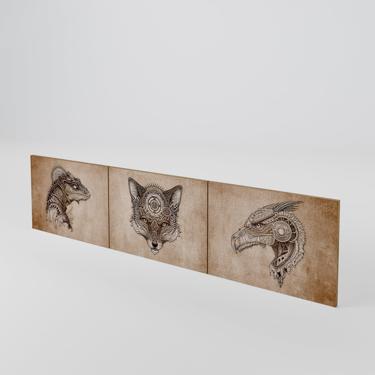 STEAMPUNK CLAN 3-Piece TV Cabinet Door Set