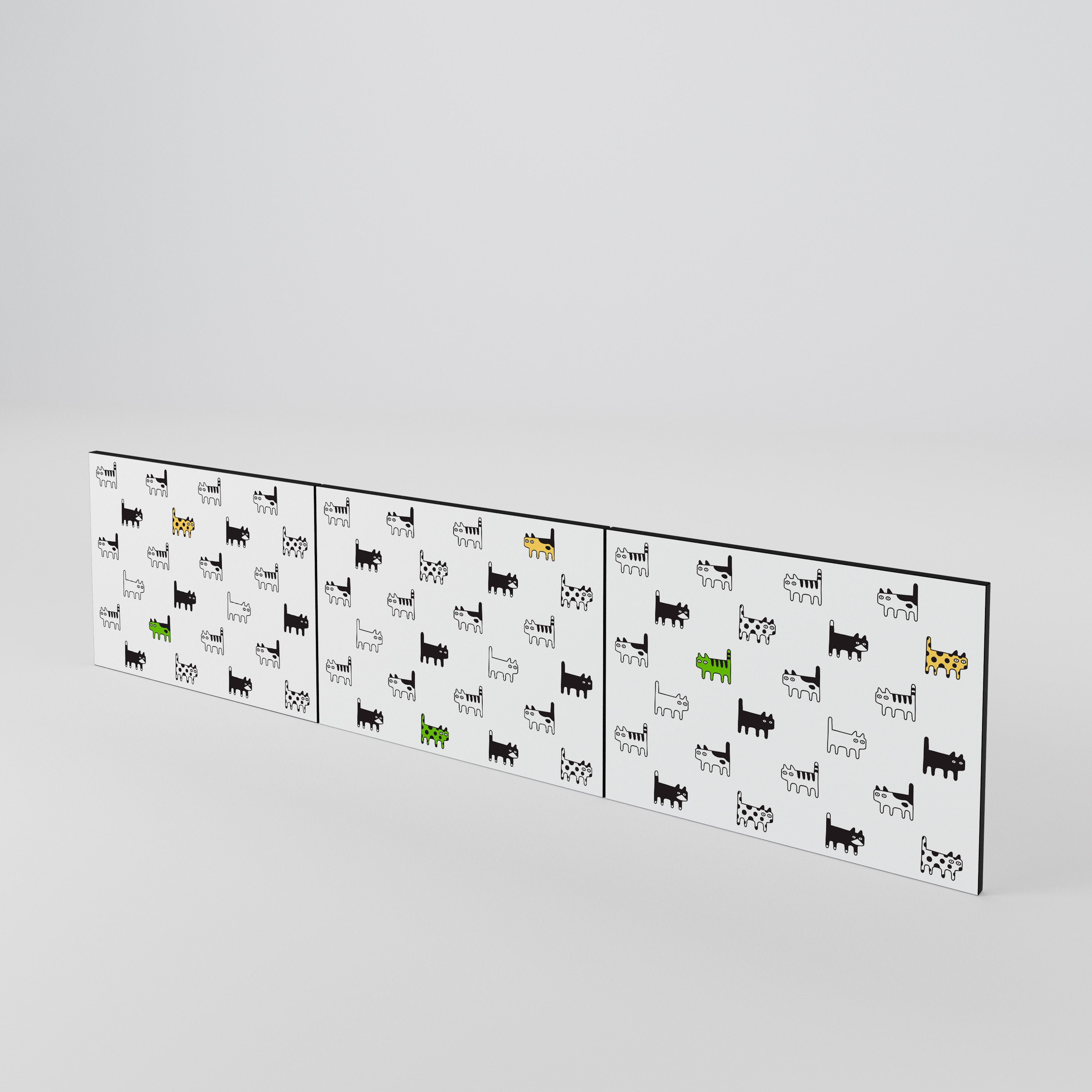 CATS COMPILATION 3-Piece TV Cabinet Door Set