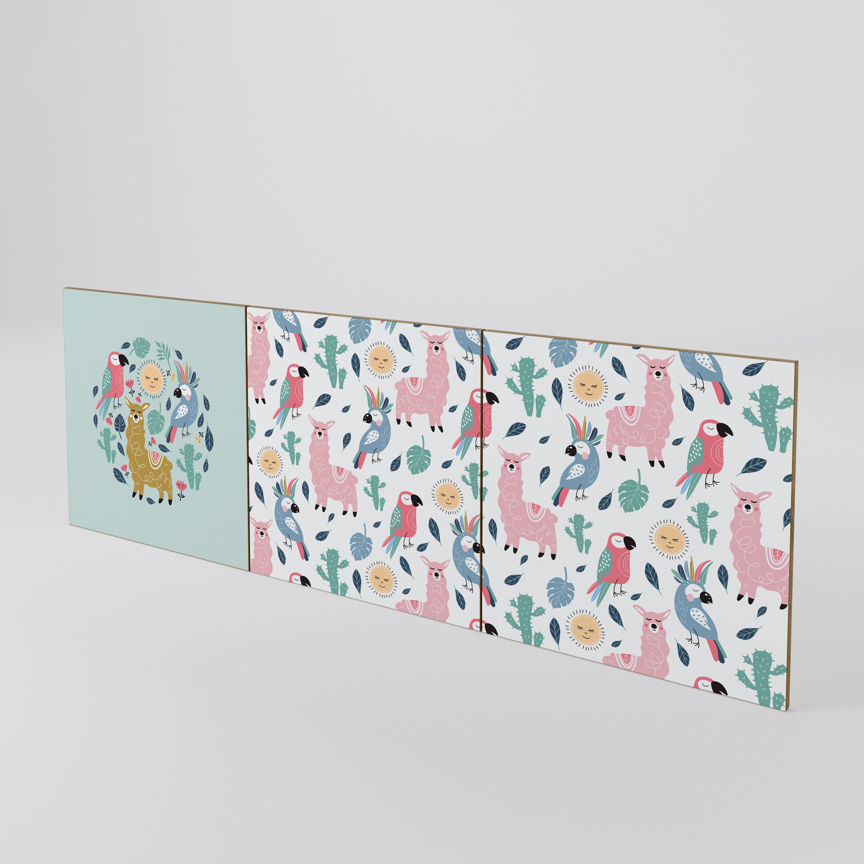 COLORFUL ALPACAS 3-Piece Sideboard Door Set