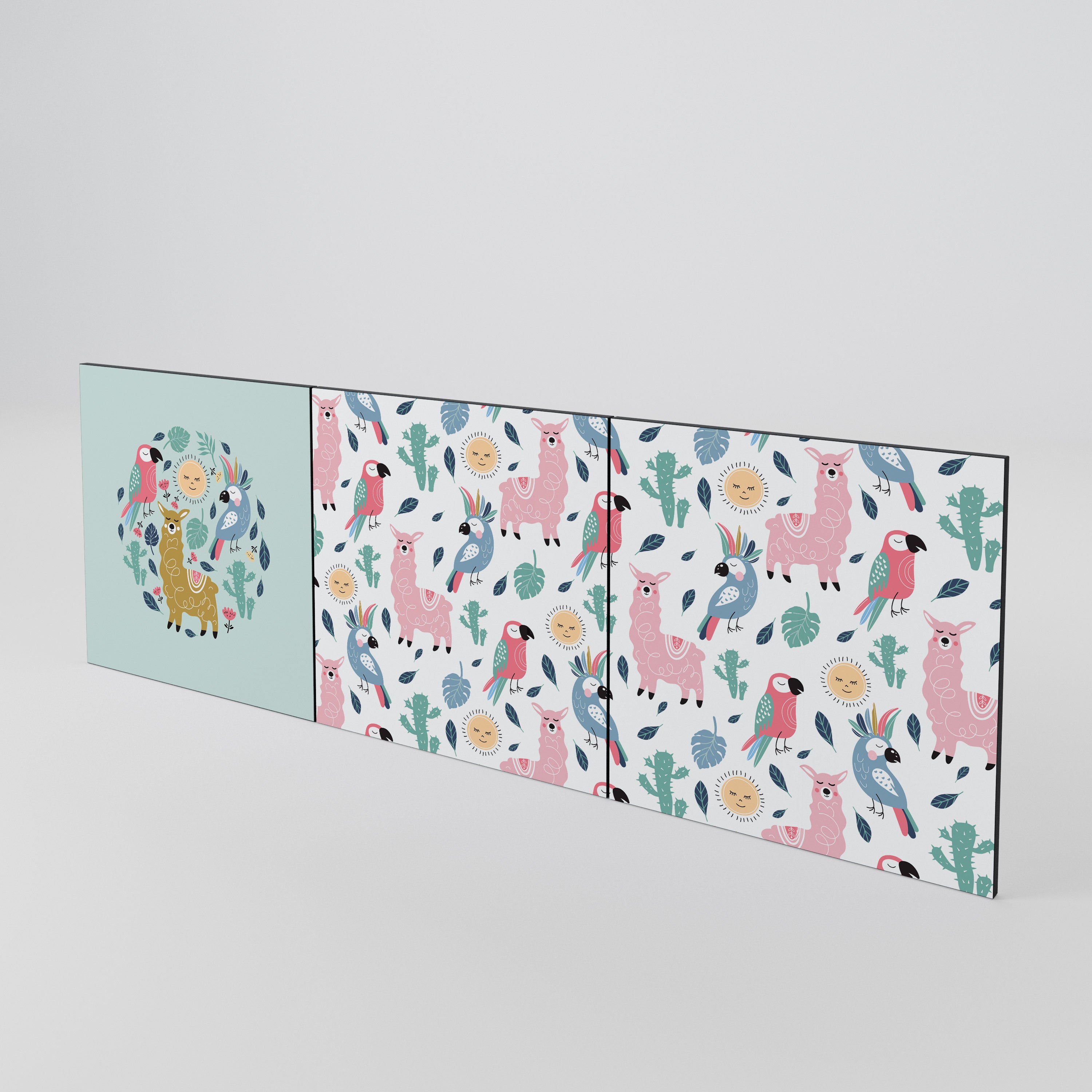 COLORFUL ALPACAS 3-Piece Sideboard Door Set