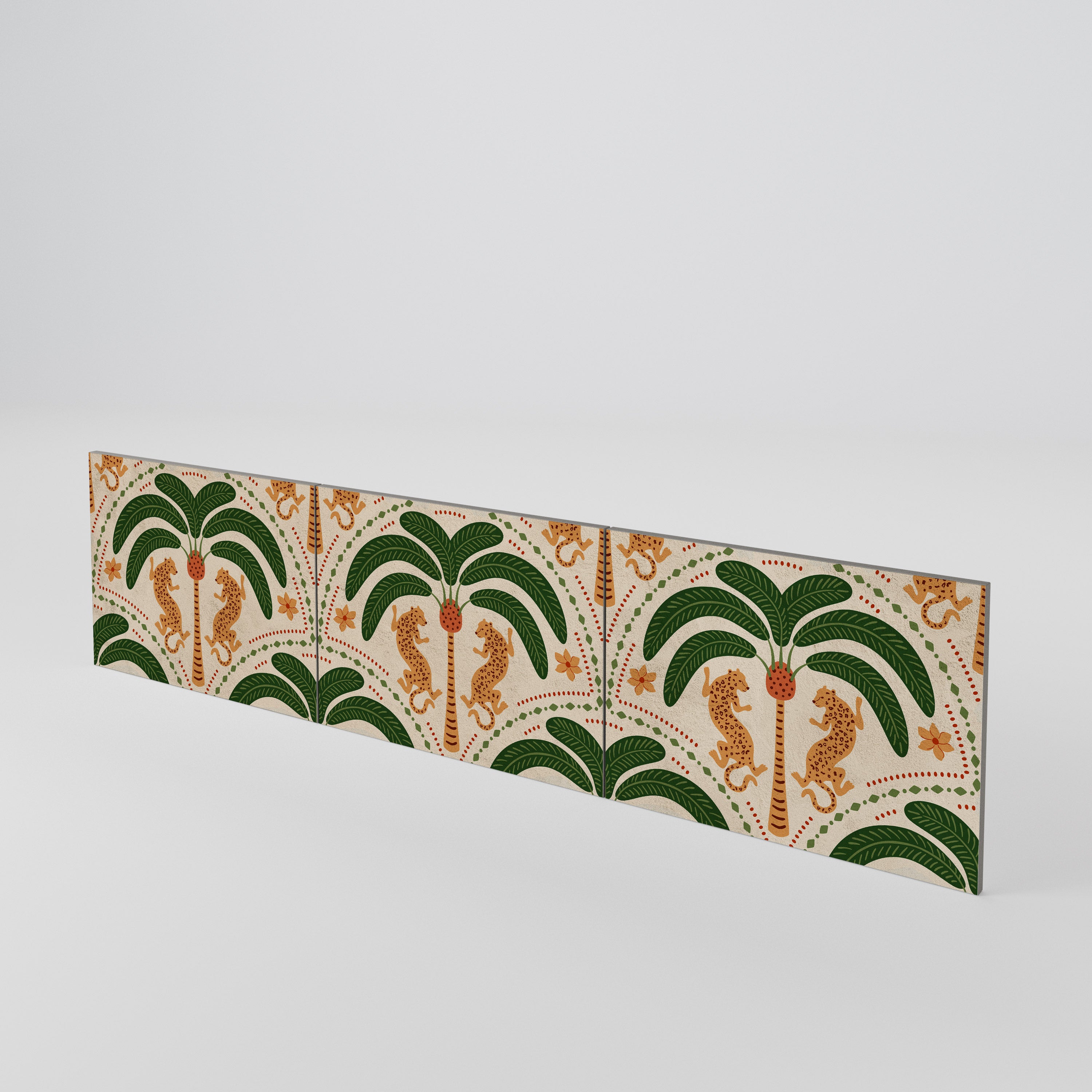 DANCING PREDATORS 3-Piece TV Cabinet Door Set