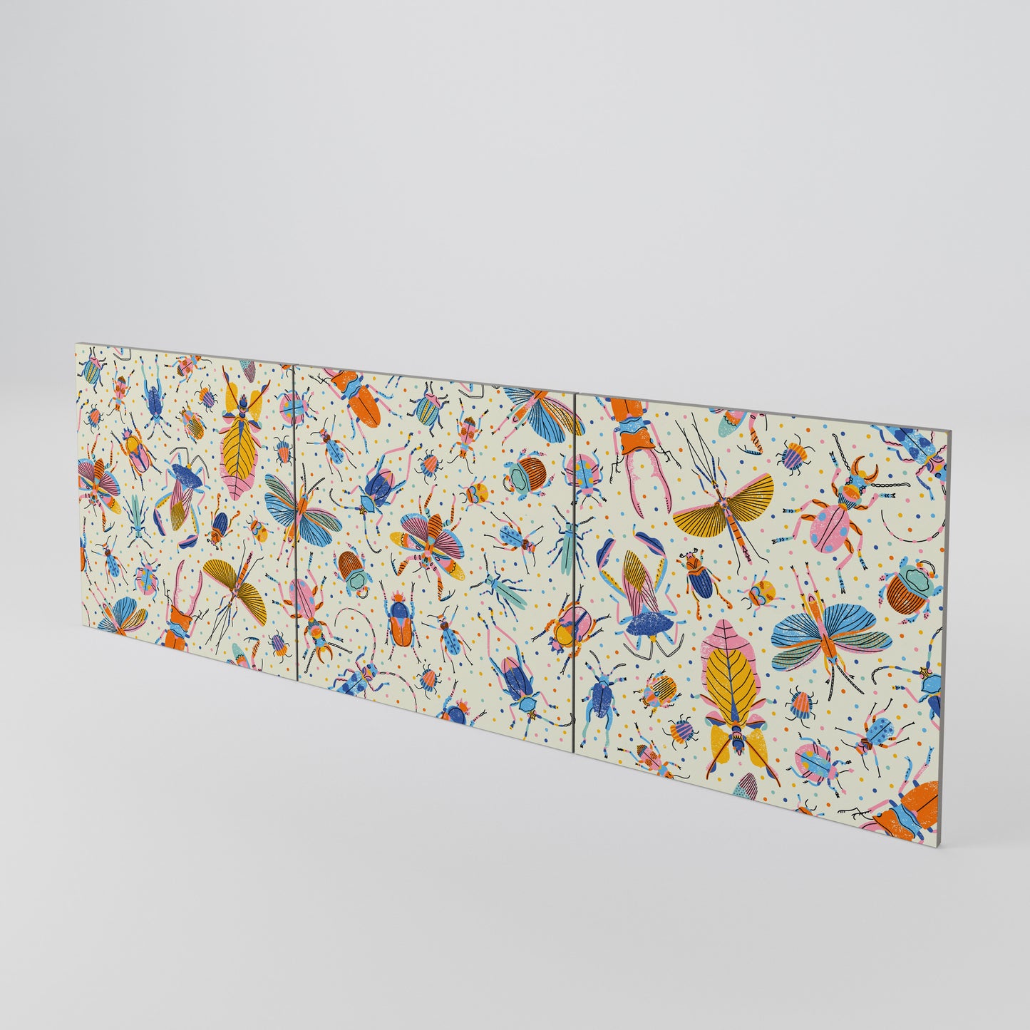 COLORFUL INSECTS 3-Piece Sideboard Door Set