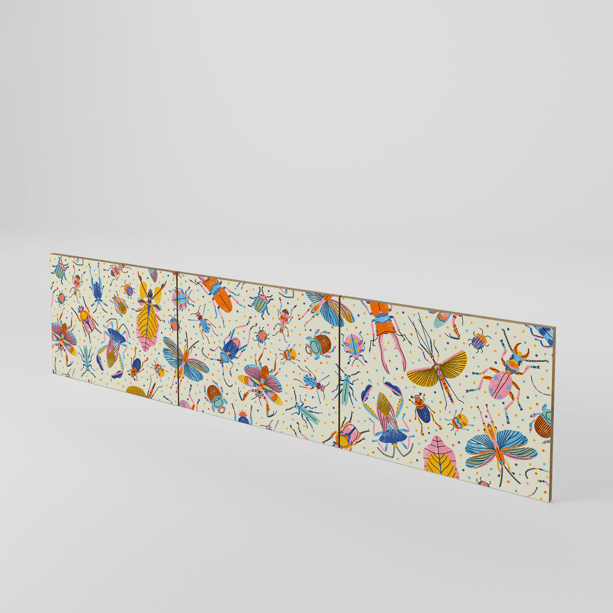 COLORFUL INSECTS 3-Piece TV Cabinet Door Set