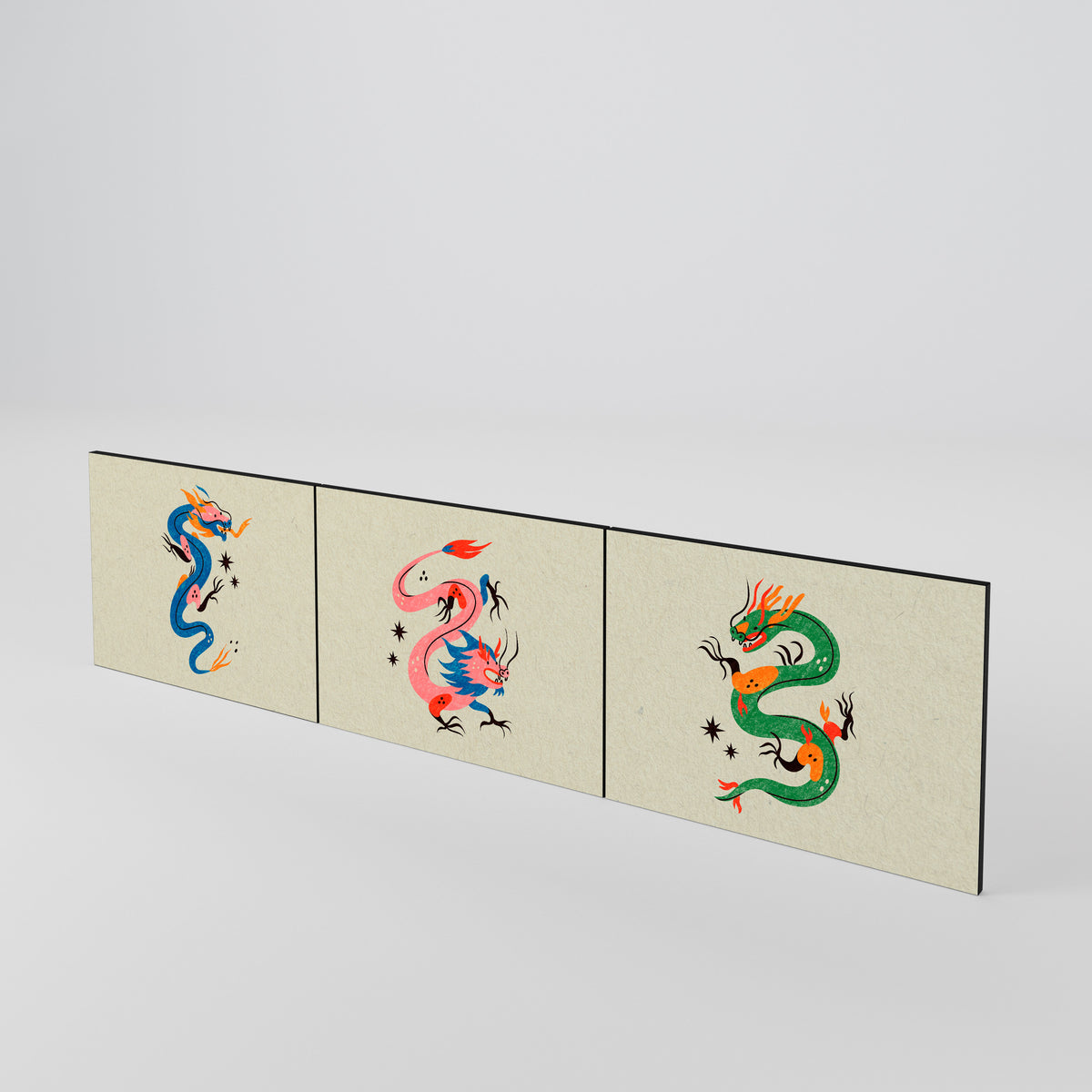 MYTHOLOGICAL CREATURES 3-Piece TV Cabinet Door Set