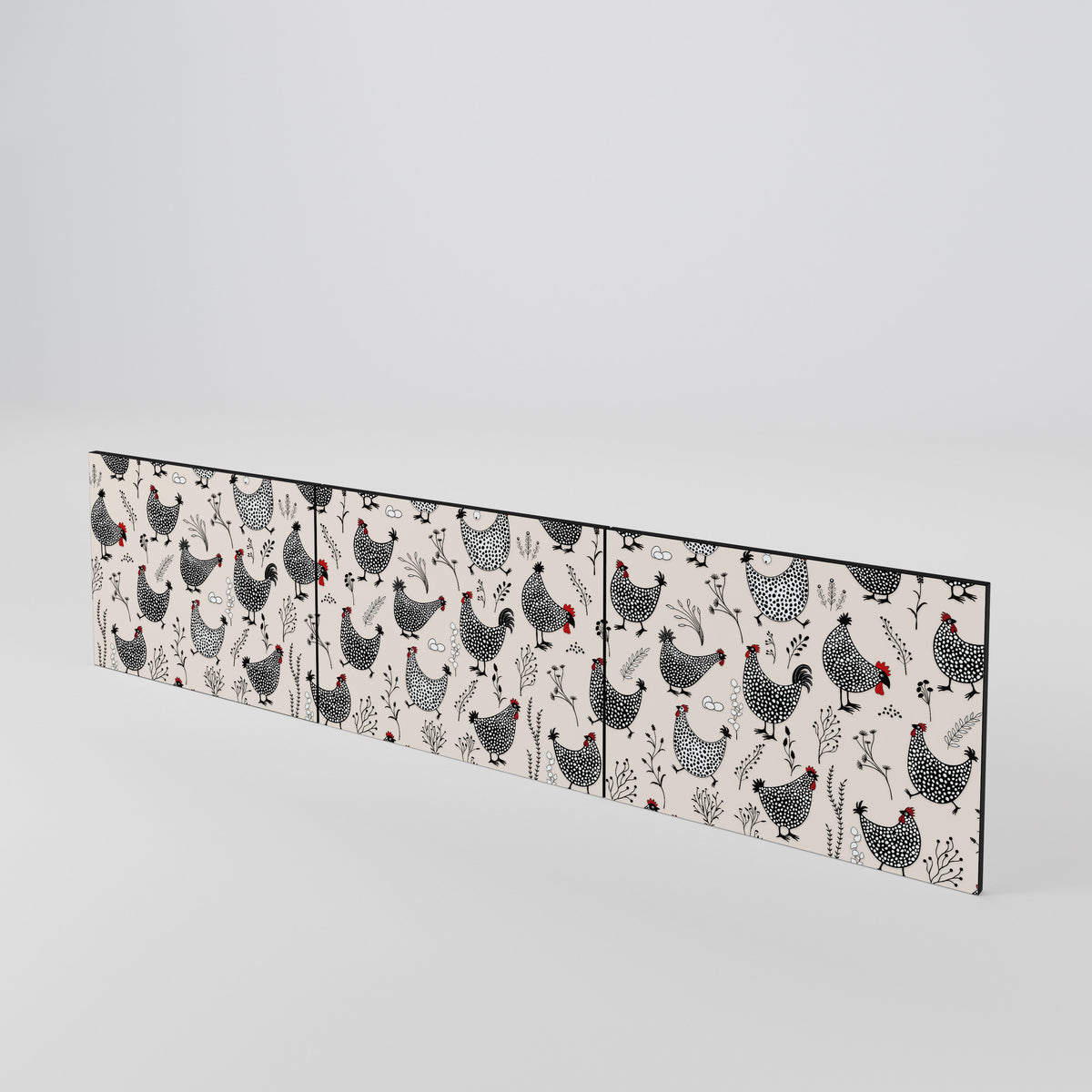 HAPPY HENS 3-Piece TV Cabinet Door Set