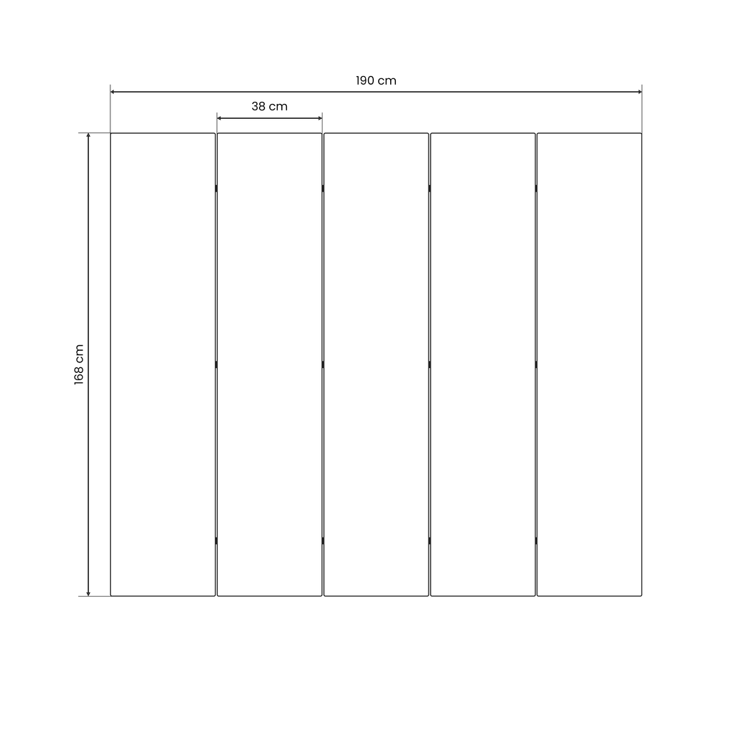 LEÇON DE COMPTAGE Séparateur de pièce décoratif à 5 panneaux
