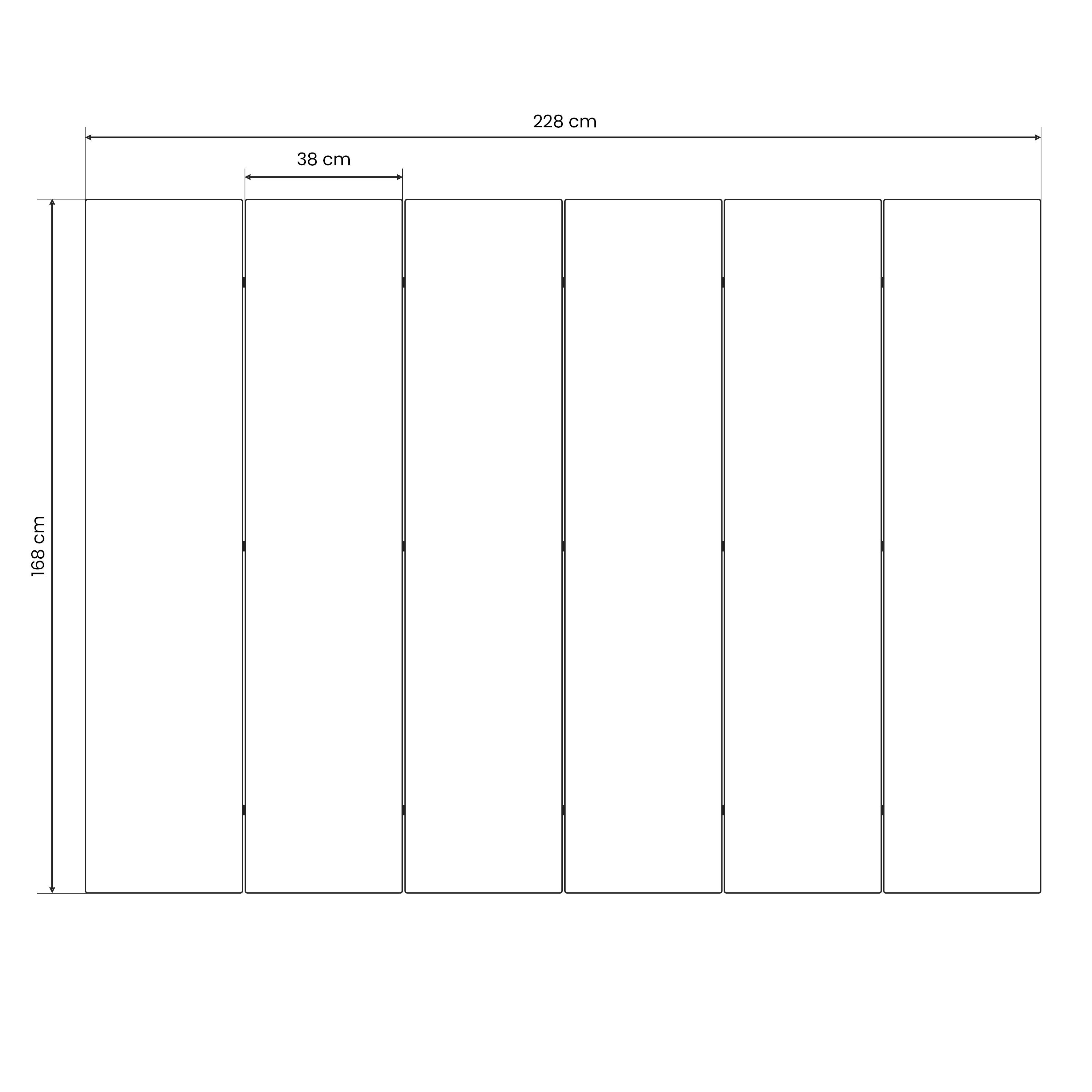 CLOUD RUFFLE Decorative 6-Panel Room Divider