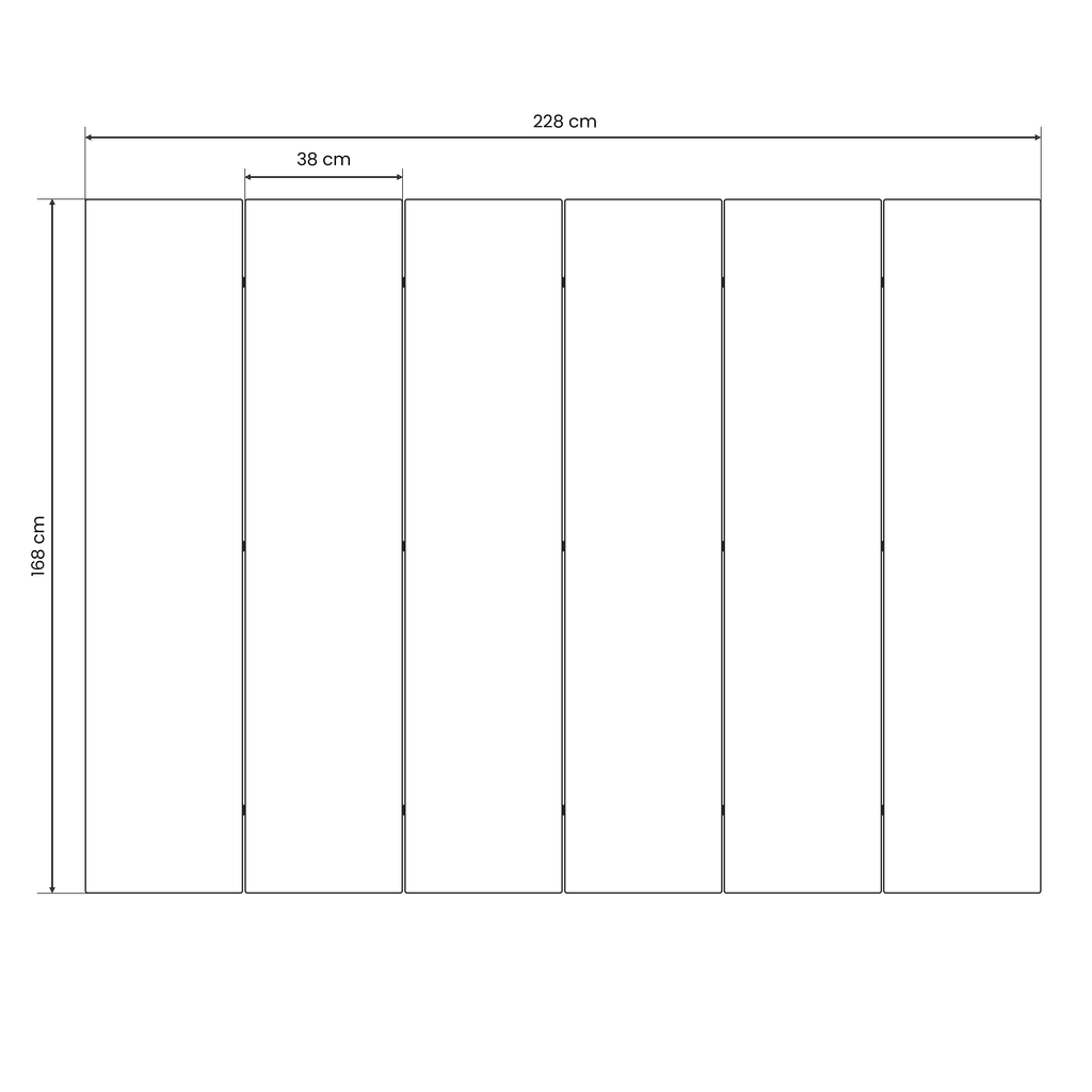 Paravent décoratif à 6 panneaux CARTE DORÉE AZURE